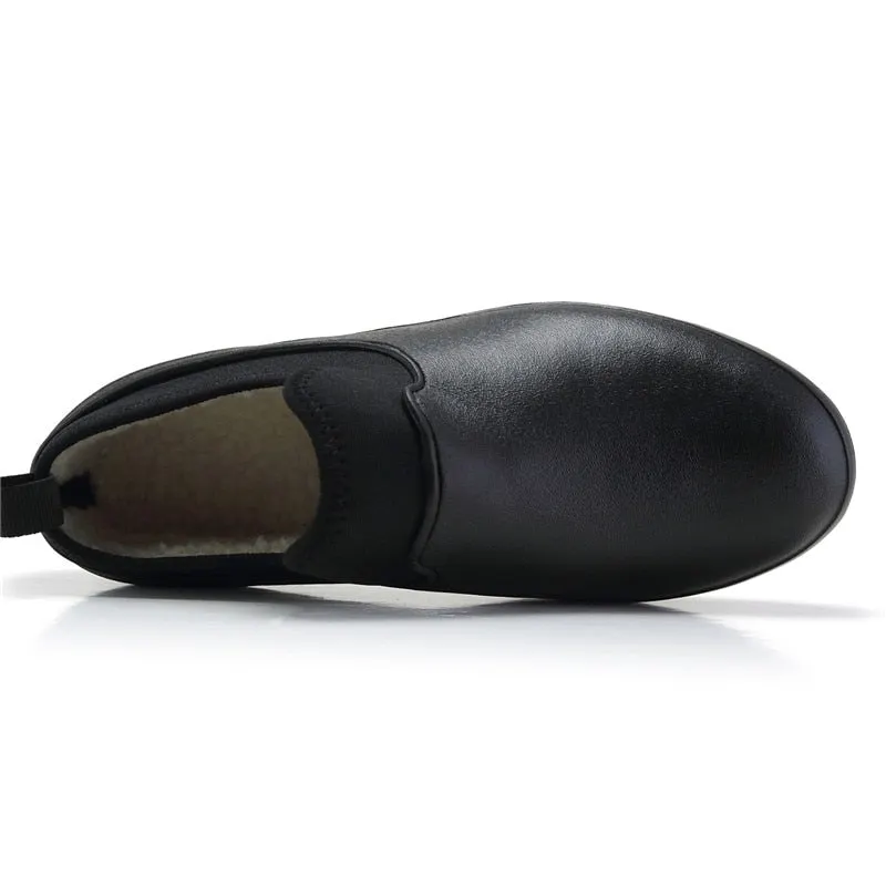Mens Kitchen Working Shoes Non-slip Waterproof Chef Shoes Casual Unisex Work Shoes Water Shoes Rain Cotton Boots Plus Size 35-49