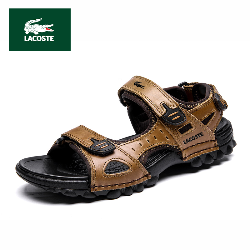 Nowe skórzane sandały męskie Lacoste