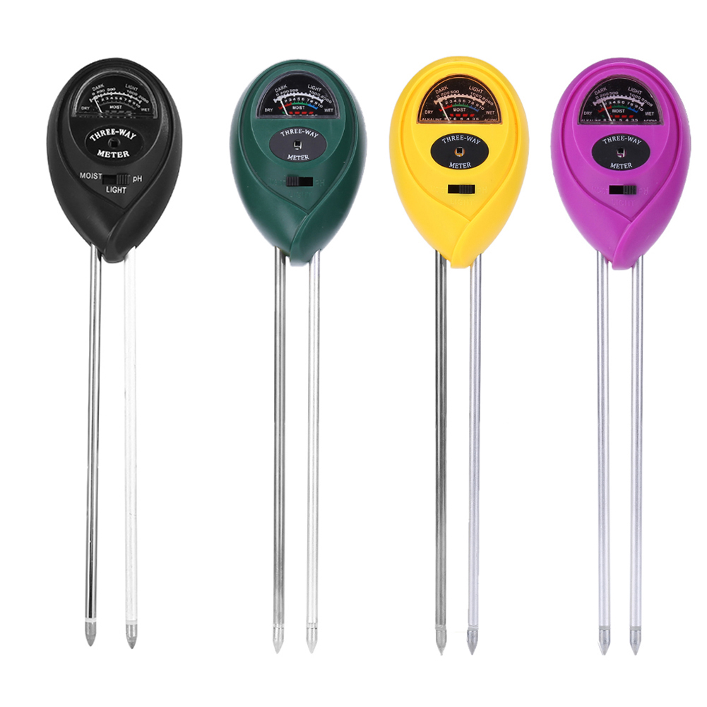 

3-in-1 Soil PH Meter Analyzer Flower Plants Hygrometer Soil Tester Meter, Purple, 501 Original