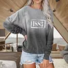 European And American Long-sleeved Round Neck 3D Printed Casual Sweater Women