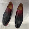 Gentlemen's Oxford Round Toe Slip-On Red Bottom Classic Formal Leather Shoes For Wedding