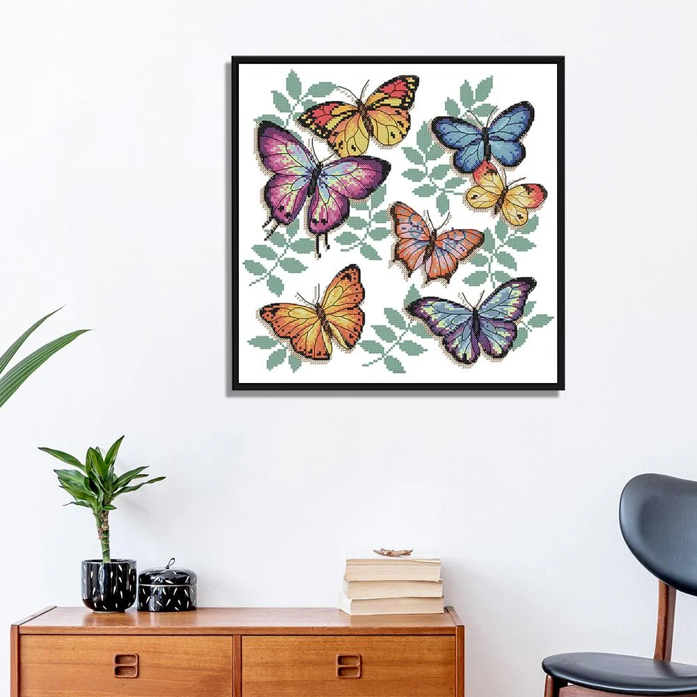 14ct Stamped Cross Stitch - Butterfly(34*33cm)