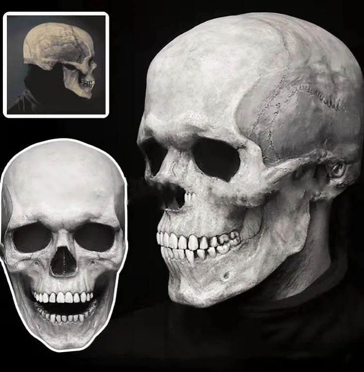 Full Head Skull Mask with Movable Jaw