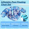 Inflatable Pool Lounger with Backrest Lounge Chair for Relaxing Swimming Party