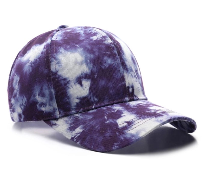 Women’s Streetwear Tie Dye Curved Eaves Baseball Cap