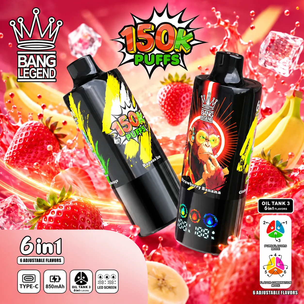 Bang Legend 150k Puffs（10PCS）EU mysite fumotvapeshop