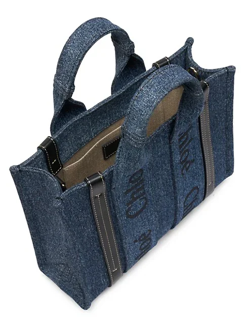 Chlo&eacute; Woody Denim Tote Bag