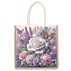 DIY Rose 5D Diamond Painting Linen Tote Bag