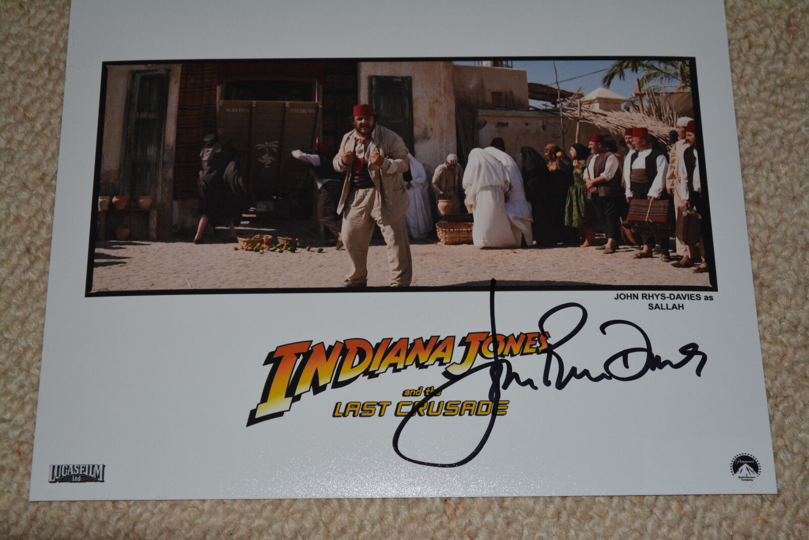 JOHN RHYS-DAVIES signed autograph 8x10 20x25cm In Person INDIANA JONES