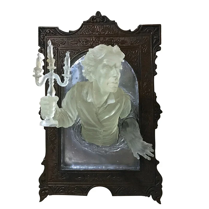 Tegooe Resin Devils Hand Wall Decor Gothic Ghost Mirror Luminous Craft Spooky Photo Frame Halloween Gift