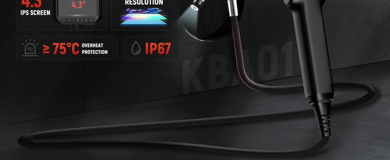 Product Introduction of KAIWEETS Two-Way Articulating Borescope Camera with Light. Waterproof Industrial Endoscope with 5FT Flexible Semi-Rigid Cable. Inspection Tools for Automotive. Vehicle. Drain. DIY Mechanic. Air Conditioner. Home Improvement. Gift for Family 2