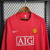 2007-2008 Retro Long Sleeve Manchester United Home Football Shirt 1:1 ...
