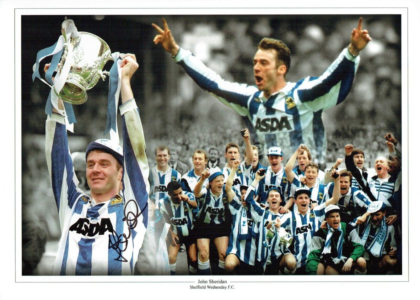 John SHERIDAN Signed Autograph Sheffield Wednesday Montage Photo Poster painting A AFTAL COA