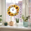 DIY Sunflowers Diamond Clock Art Pendant Home Wall Decoration Crafts