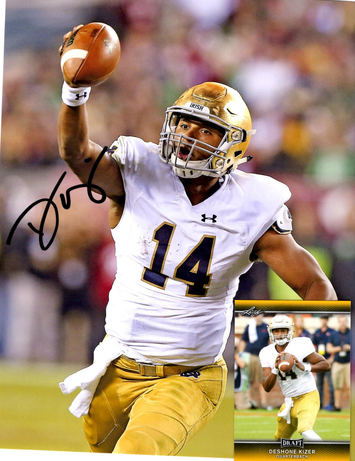 Deshone Kizer Notre Dame Reprinted autographed signed Photo Poster painting Cleveland Browns b