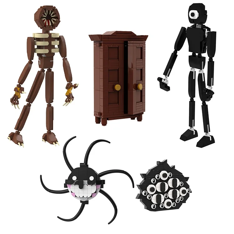 MOC Doors Demo Figures Building Block Set Horror Game Screech Tentacle  Monster Villains Brick Toy Children Gifts Building Blocks