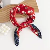 Colorful Design 70x70xm Floral Silky Scarf