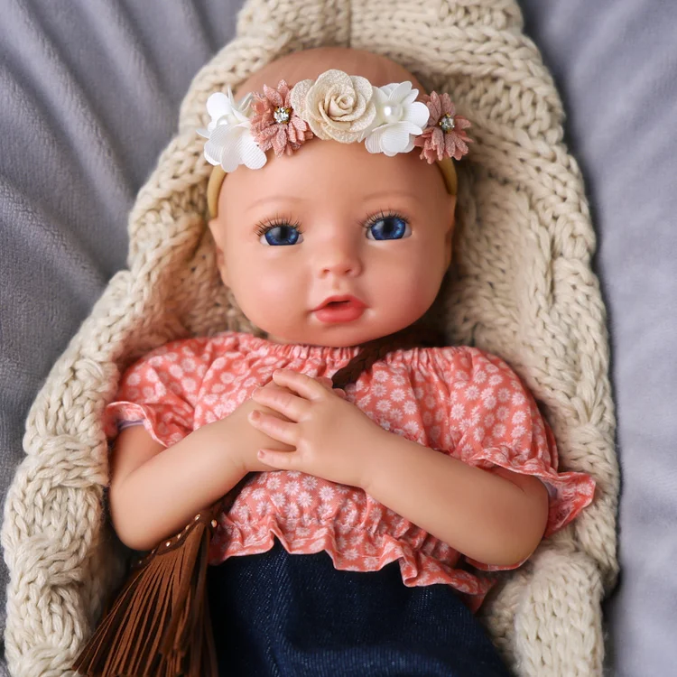 [Wet and Drink System]Babeside Terry 12"/16" Realistic Silicone Smiling Baby Little Infant Girl