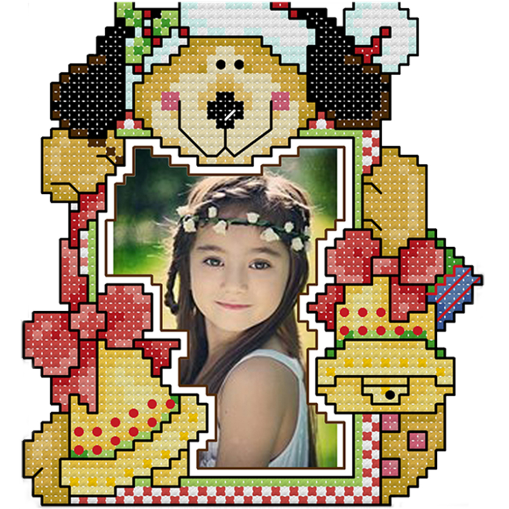 

15*14CM - 14CT Stamped Cross Stitch-Christmas Photo Frame, 501 Original