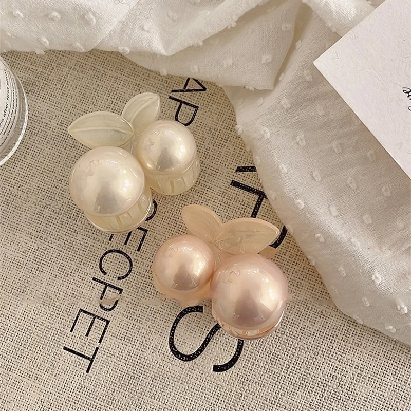 Women’s Sweet Cherry Imitation Pearl Plastic Hair Claws