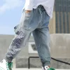 Kid Boys Casual Pants  Spring and Autumn Trend Washed Jeans Pants