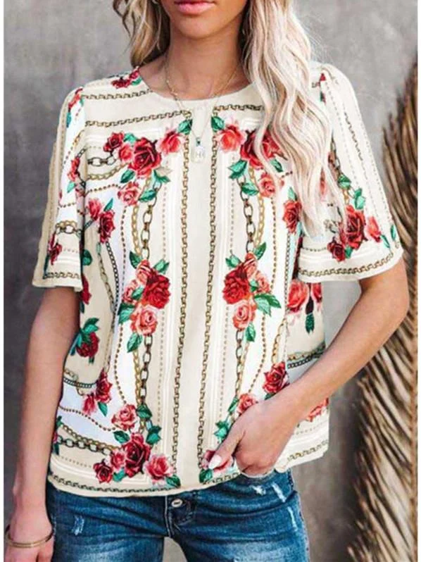 Women Half Sleeve V-neck Solid Color Dress