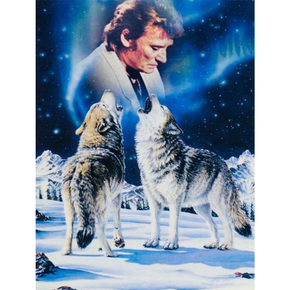 French Rock Singer Johnny Halliday 30*40cm(canvas) full round drill diamond painting