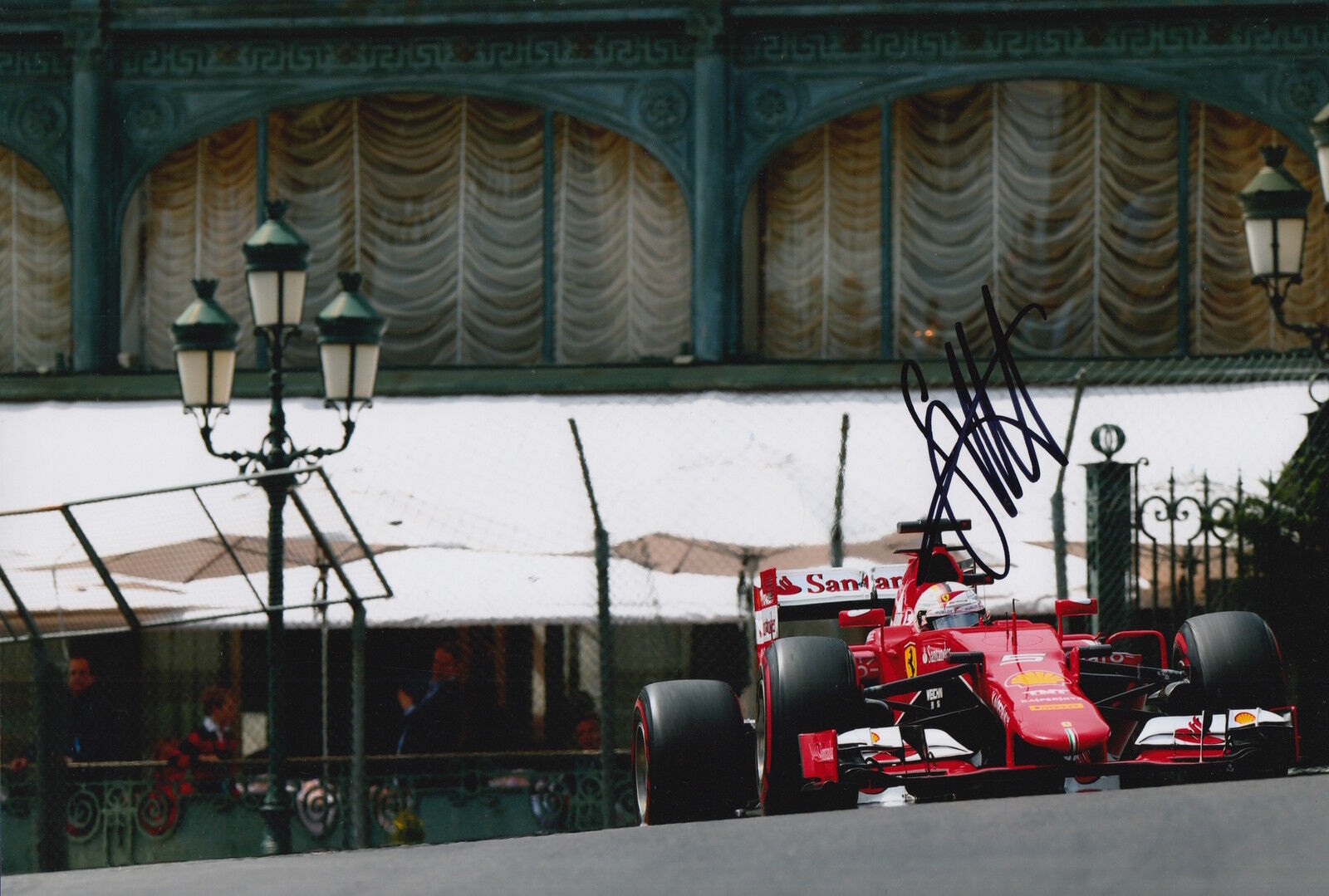 Sebastian Vettel Hand Signed 12x8 Photo Poster painting F1 Scuderia Ferrari 6.