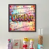 October-18CT Stamped Cross Stitch 25*25cm/9.84*9.84in tapestrymarket