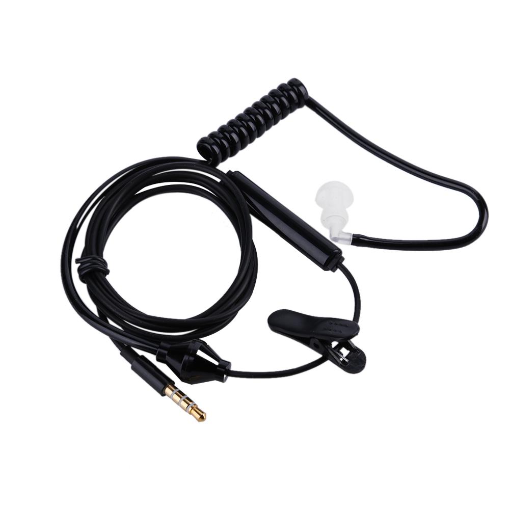 

3.5mm Air Tube Headset Anti-radiation Stereo Earphone for iPhone Black, 501 Original