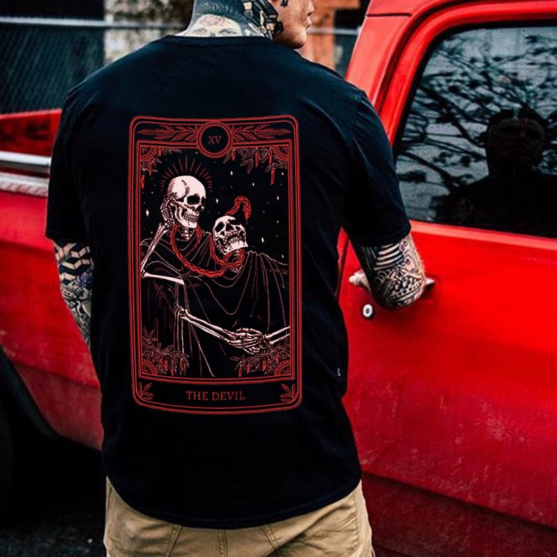 UPRANDY Human Skeleton Card Printing Men's T-shirt Designer -  UPRANDY