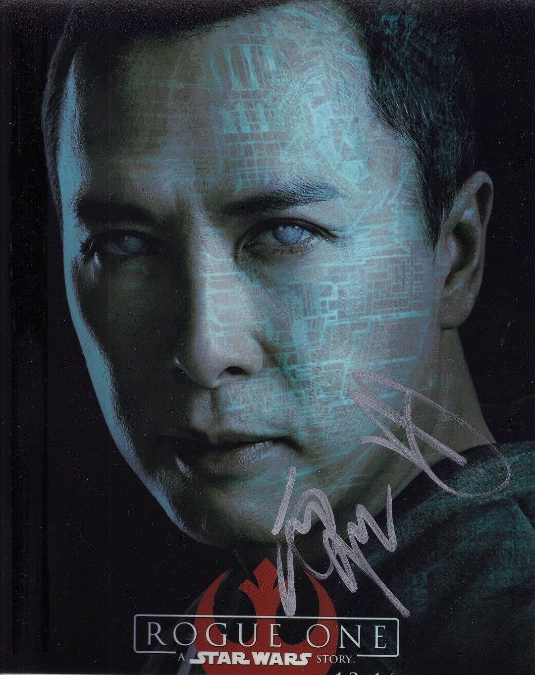 Donnie Yen Signed 10X8 Photo Poster painting Rogue One: A STAR WARS Story AFTAL COA (5303)