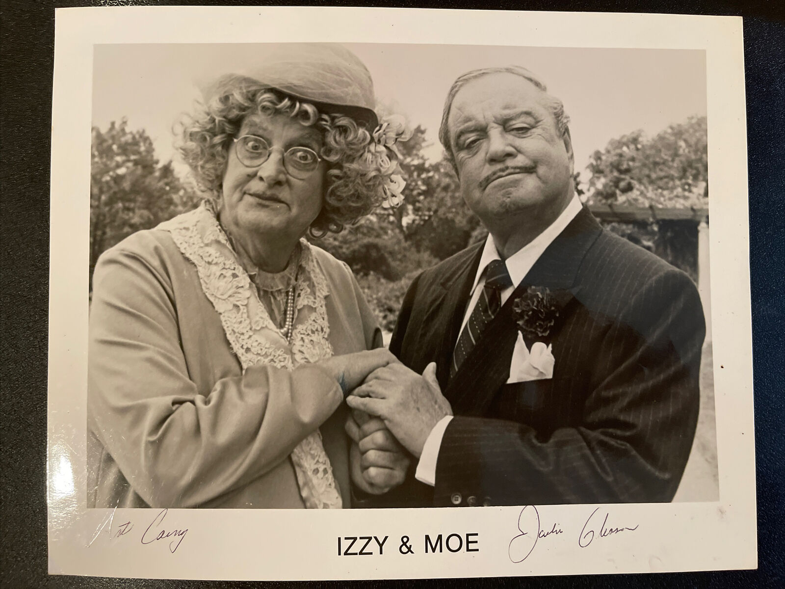 RARE 8x10 Signed Autographed Promo Photo Poster painting of Jack Gleason & Art Carney IZZY & MOE