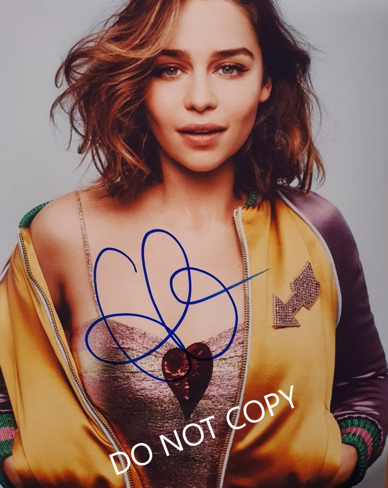 emilia clarke game of thrones 8 x10 Autographed Hand Signed Photo Poster painting