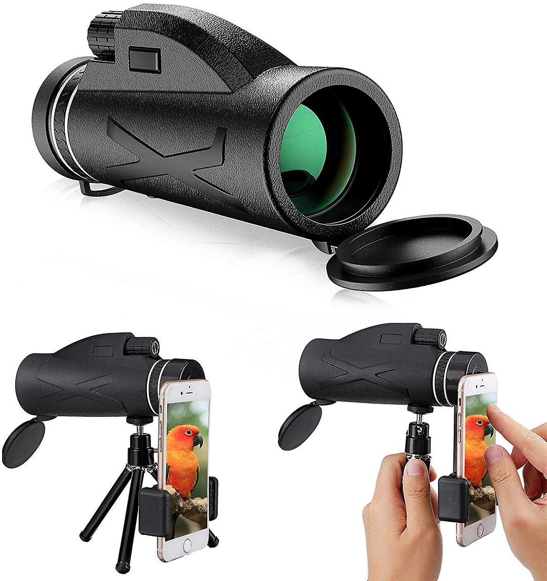 Starscope Monocular Telescope, 12x50hd Telescope, With Mobile Phone Holder And Tripods Waterproof An
