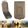 Modular Battery Storage Box Organizer for CR2032 AAA 18650 18350 CR123A (Khaki)
