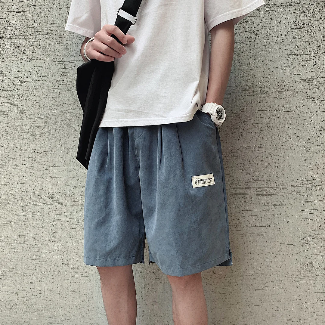 Men's Casual Woven Label Beach Shorts