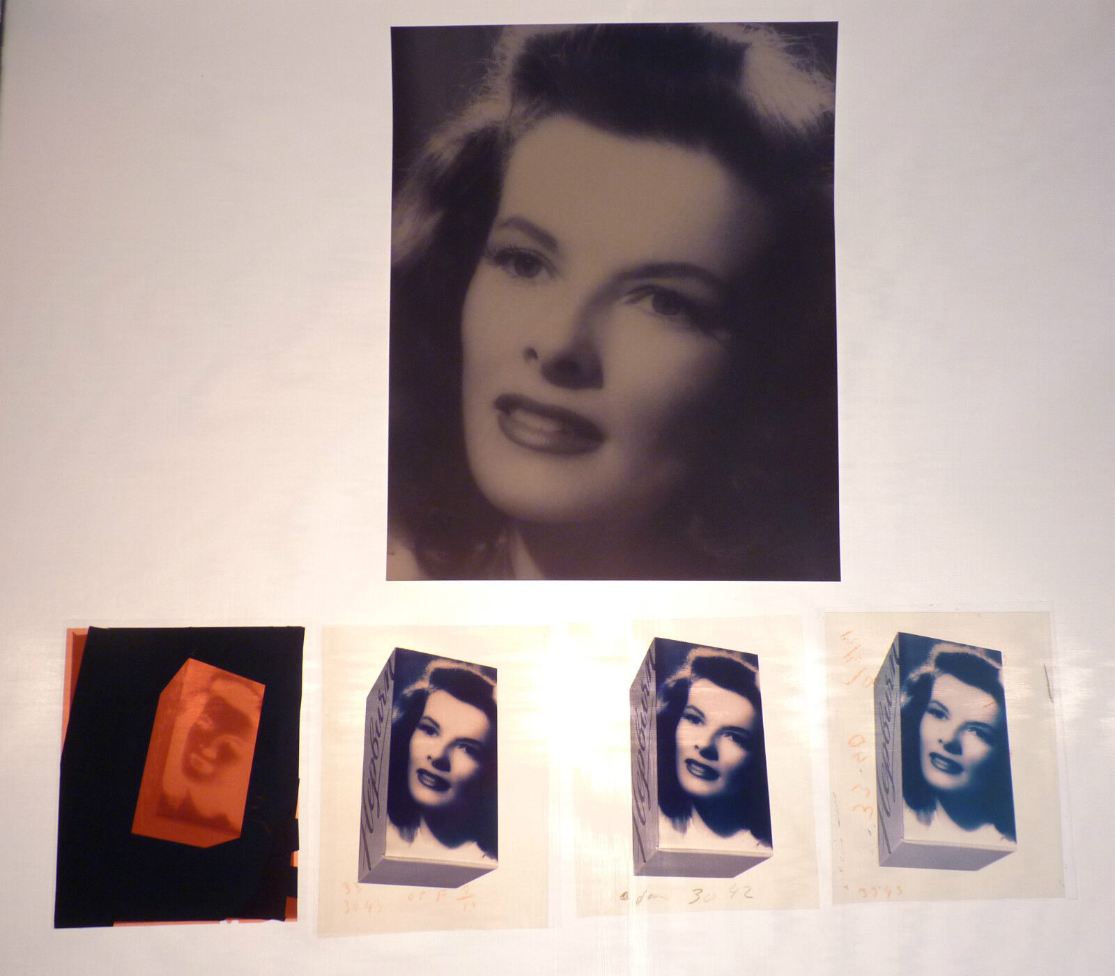 Vintage Katherine Hepburn Picture Hollywood Actor (1) Photo Poster painting (4) Negative Lot