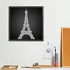 DIY Pearl Painting Eiffel Tower for Home Wall Decor(25x25cm)