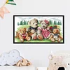 Little Bear Family - 2 strands 14CT Stamped Cross Stitch  52*31cm(Brand)