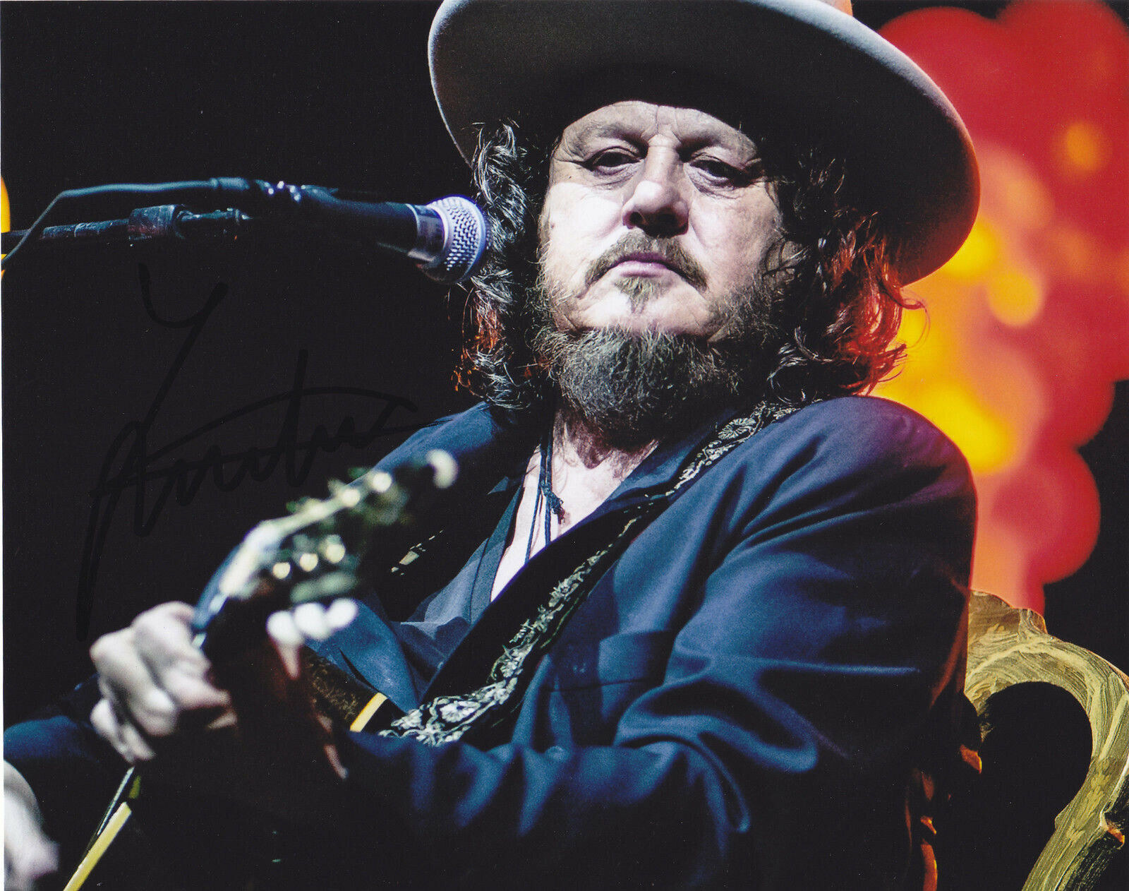 ZUCCHERO FORNACIARI SIGNED AUTOGRAPH 8X10 Photo Poster painting BLUES ROCK ITALY EXACT PROOF #5