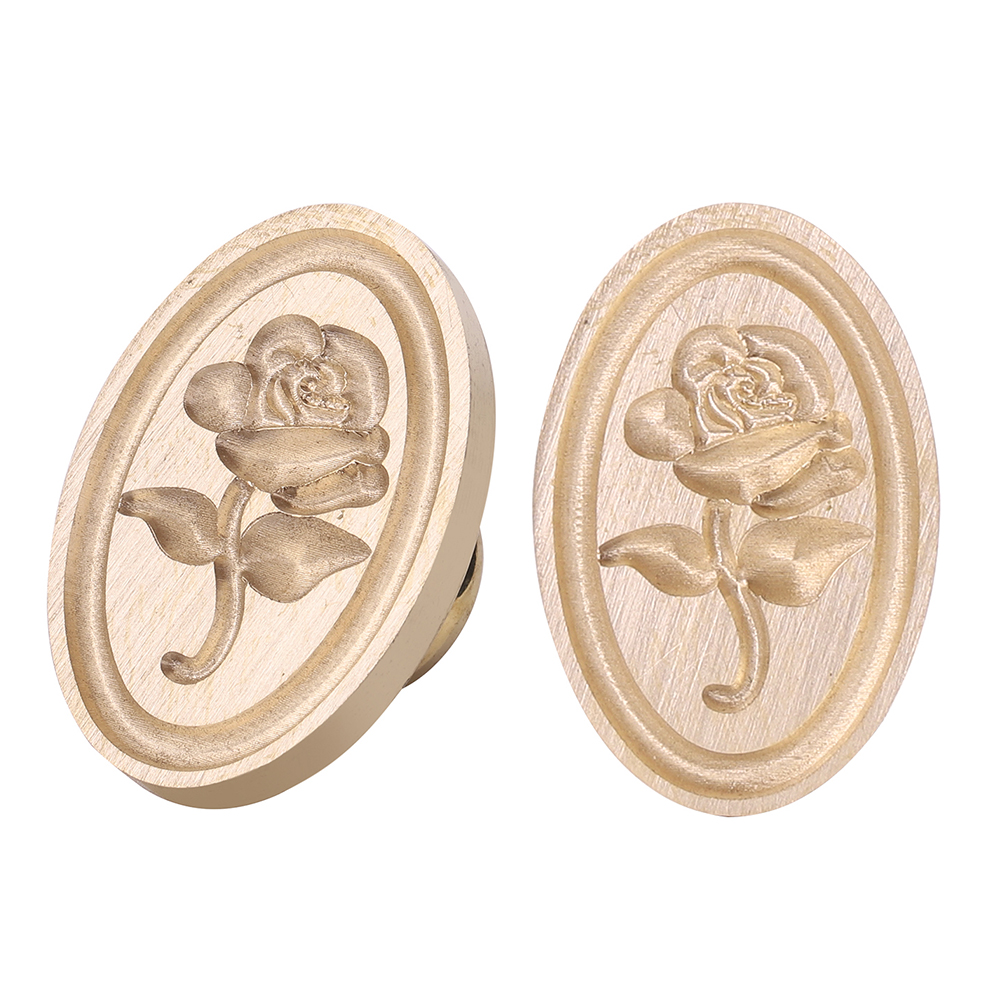 

30*20mm Rose Retro Sealing Wax Replace Brass Head - Wax Seal Stamp, 501 Original