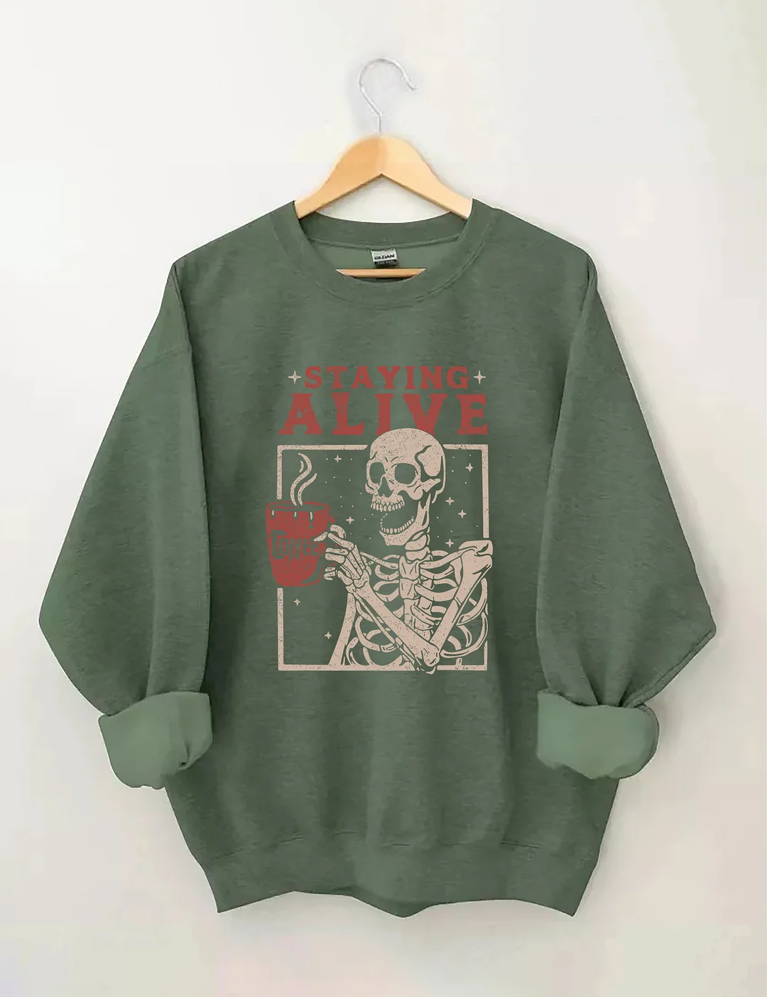 Staying Alive Coffee Sweatshirt
