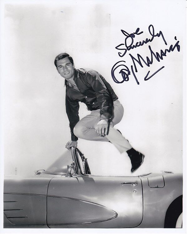 GEORGE MAHARIS Signed ROUTE 66 CORVETTE BUZ MURDOCK Photo Poster paintinggraph - To Joe