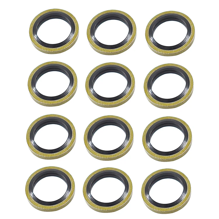 Silscvtt 12 Pcs Bolt Seals Fuel Line Sealing Washers Compatible Replacement for Cummins 12V or 24V 5.9L/6.7L Engine 3963983