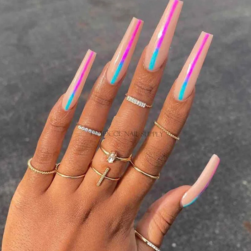 3D Nail Art Decal Stickers Neon Curve Stripe Lines Striping Tape Self Adhesive Sticker Acrylic Manicure Decoration-Nail Inspo