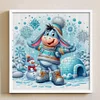 Winter Eeyore-11CT Stamped Cross Stitch 40*40cm/15.75*15.75in