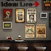 4pcs - Wanted - Vintage Metal Signs(8*12Inch) 