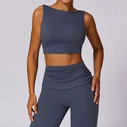 Xinyulin Sports Underwear Women Sexy Workout Sports Bras Tights Crop Top Yoga Vest Shockproof Gym Push Up Fitness Athletic Brassiere