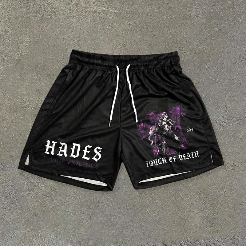 Sopula Hades Print Casual Street Mesh Shorts - SOPULA